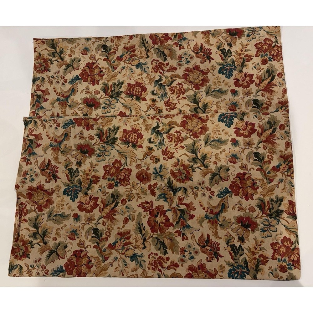 Ralph Lauren Highgate Woods Pillowcases Standard Pair Vintage Floral Tan Red USA